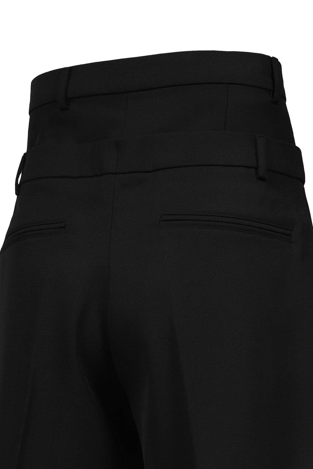 DOUBLE WAIST WOOL SHORT / BLK TAILORING WOOL