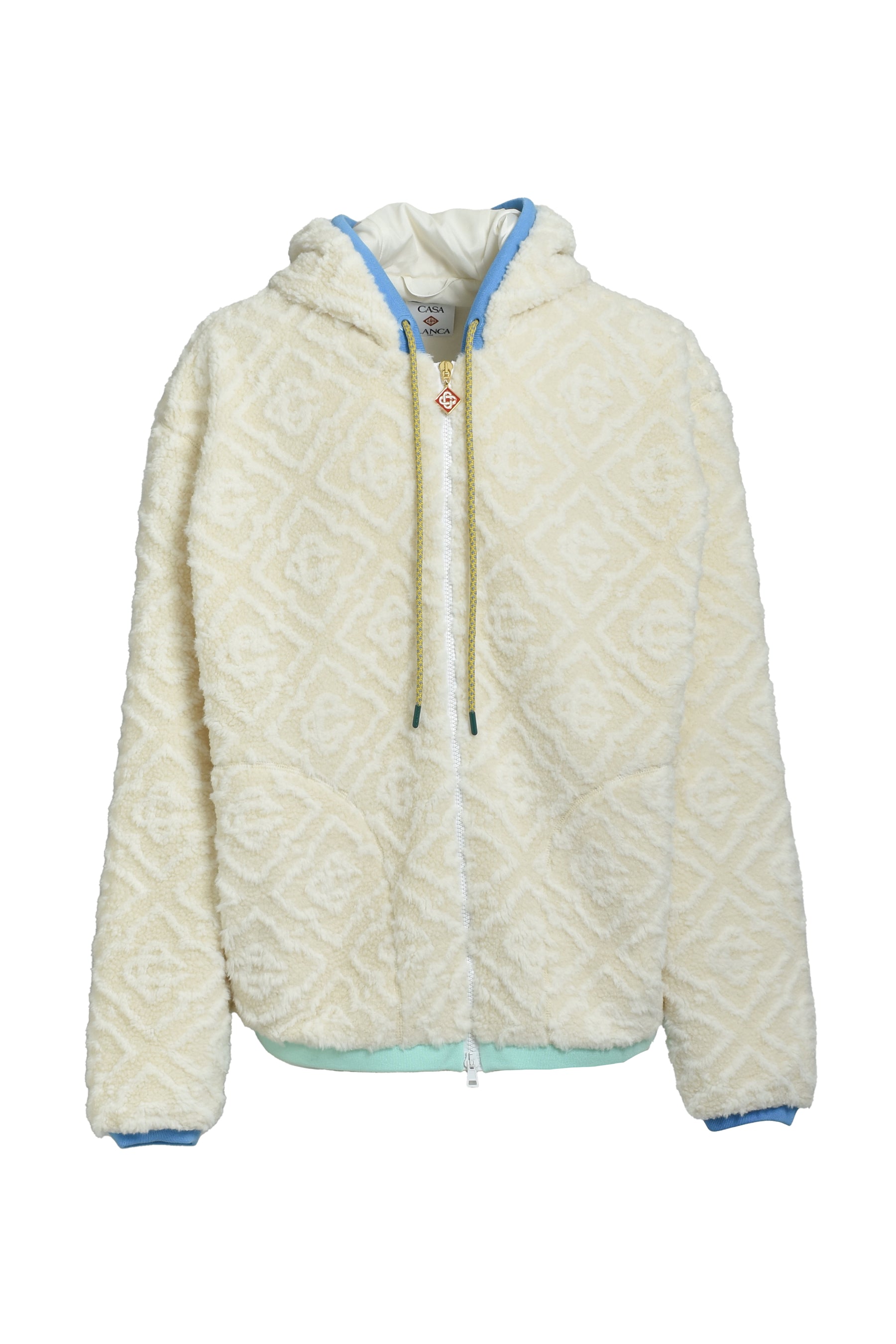 MENS MONOGRAM FLEECE JACKET / O.WHT