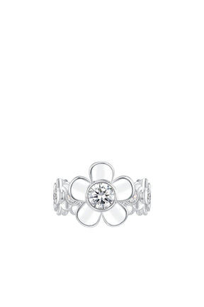SPIN FLOWER GARDEN RING / SIL