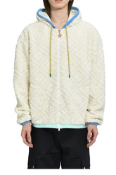 MENS MONOGRAM FLEECE JACKET / O.WHT