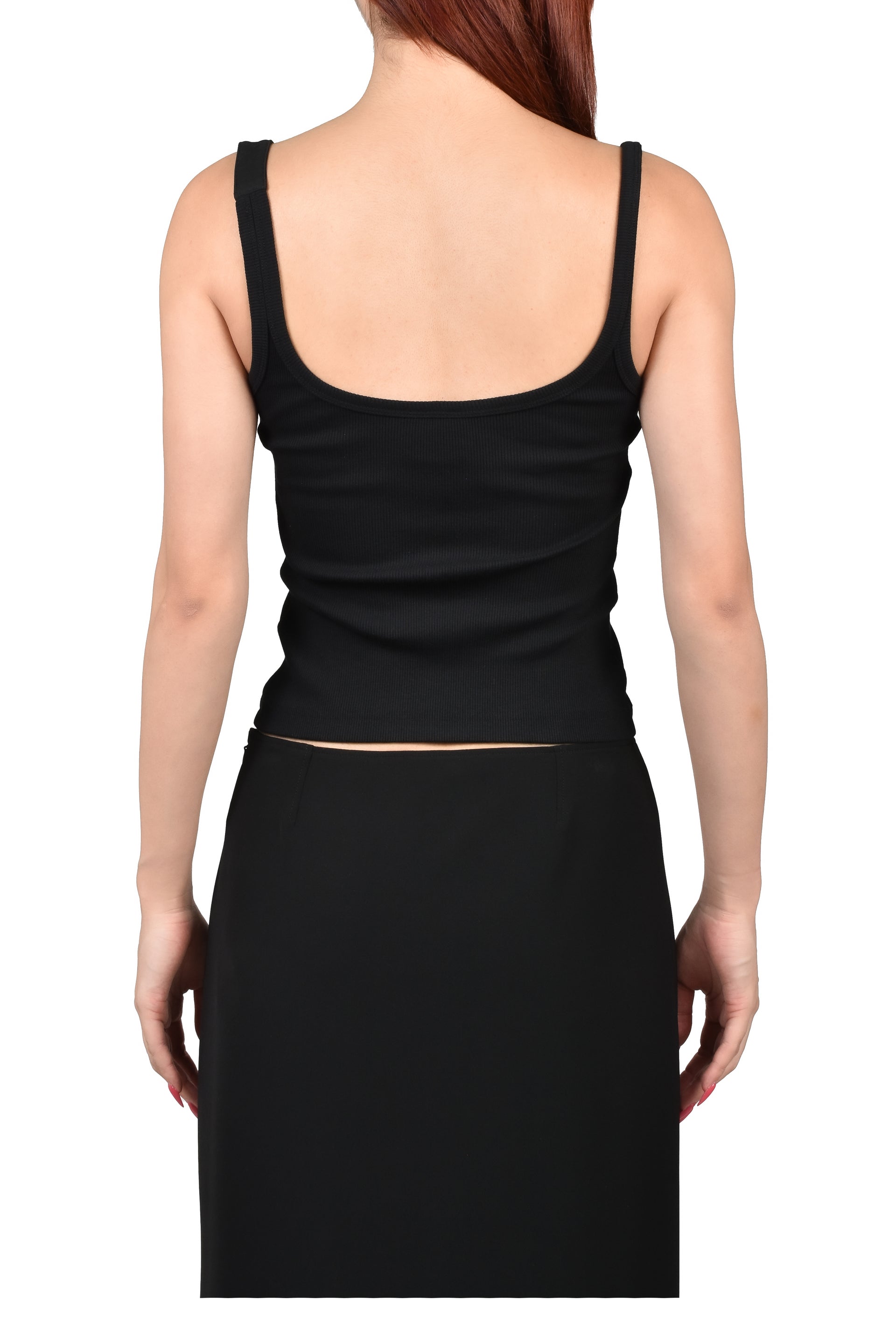 BUCKLE 90'S RIB TANK TOP / BLK 