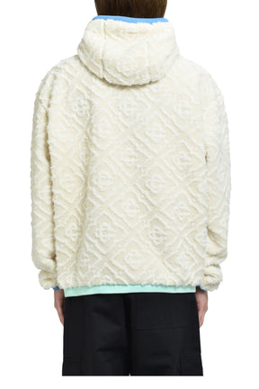 MENS MONOGRAM FLEECE JACKET / O.WHT