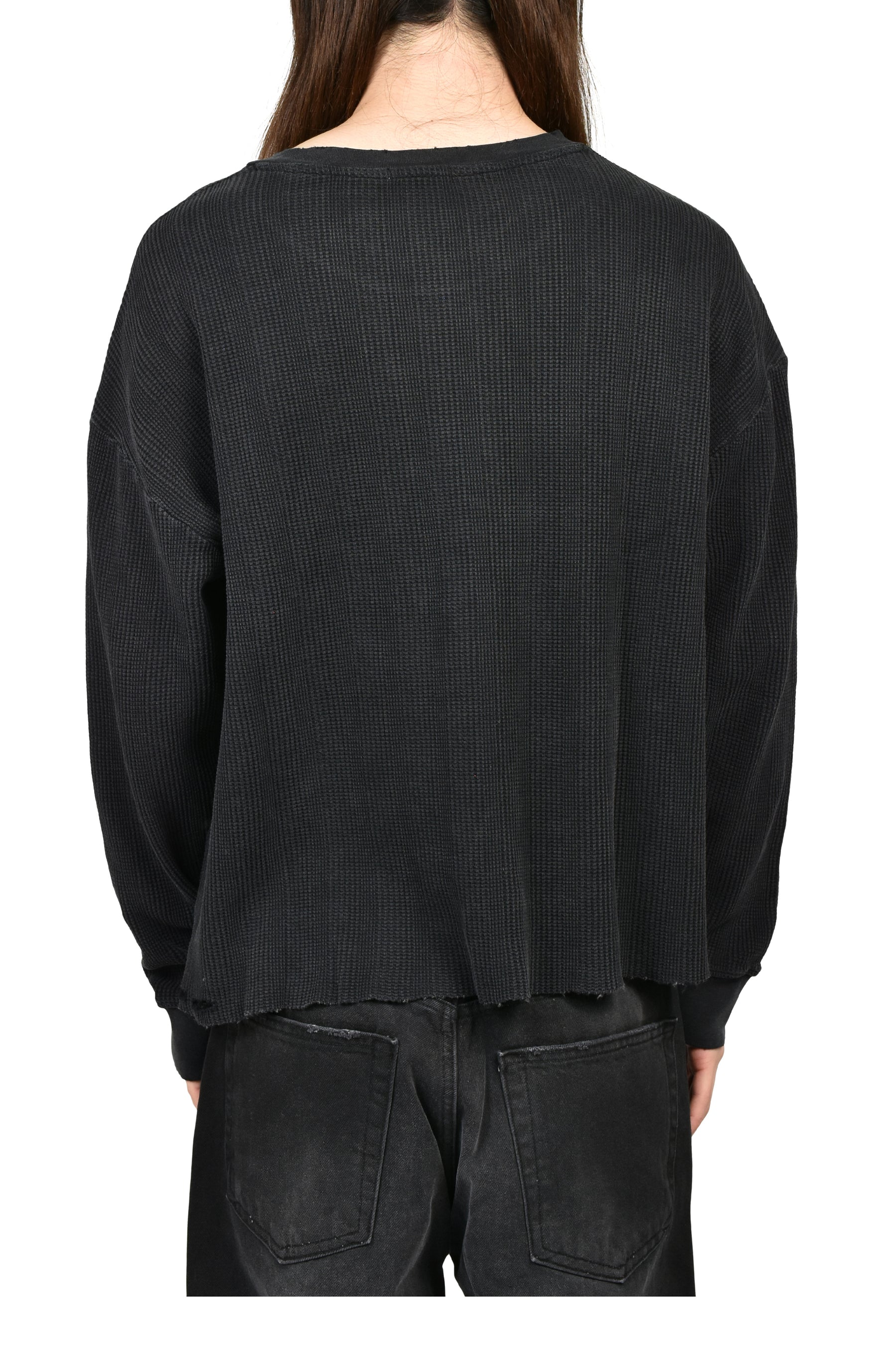 DESTROYER CROSS WAFFLE LS / VINTAGE BLK