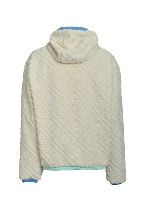 MENS MONOGRAM FLEECE JACKET / O.WHT