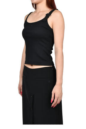 BUCKLE 90'S RIB TANK TOP / BLK