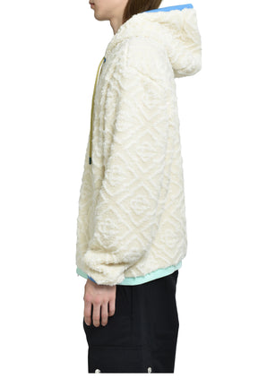 MENS MONOGRAM FLEECE JACKET / O.WHT