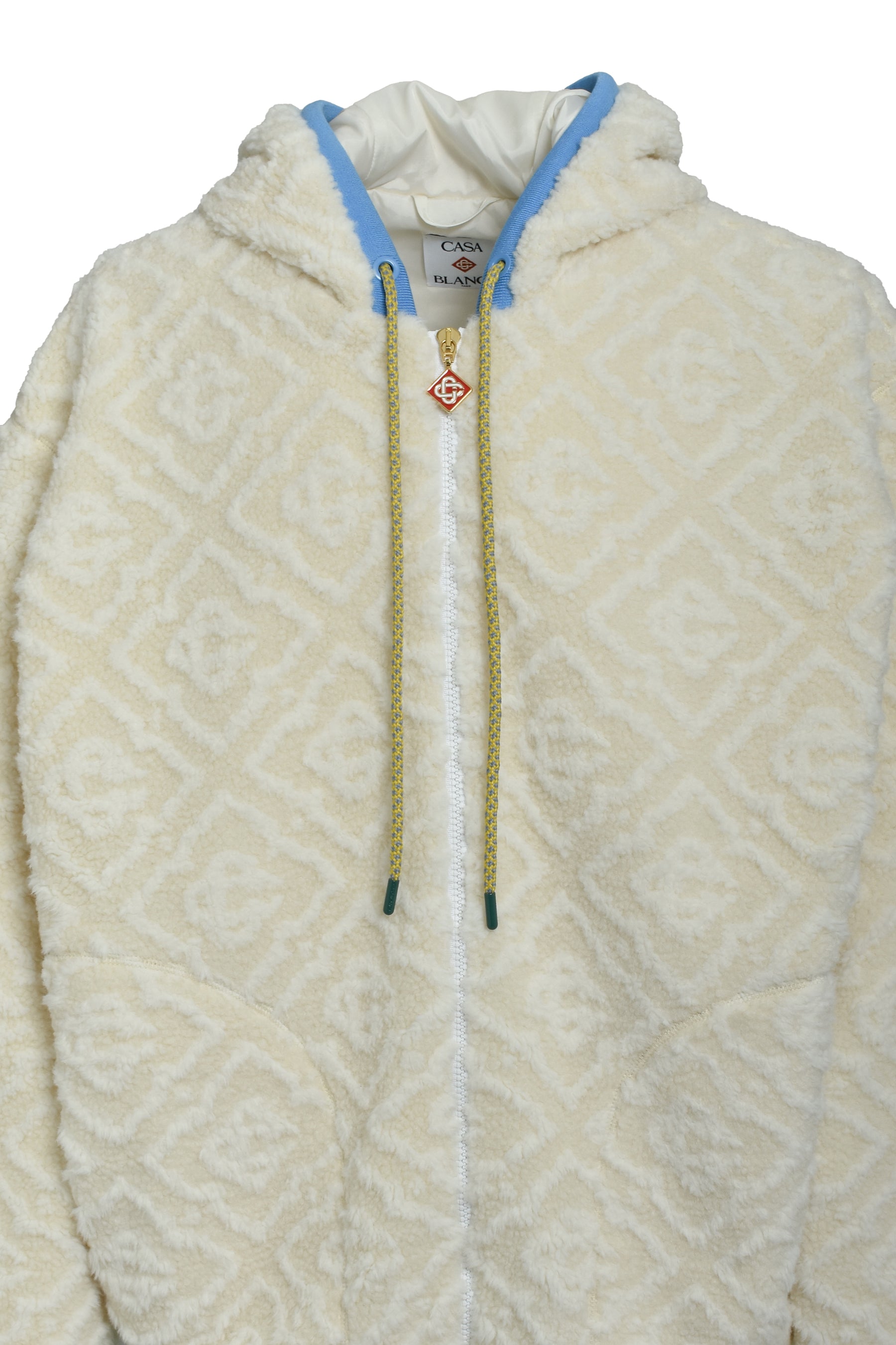 MENS MONOGRAM FLEECE JACKET / O.WHT