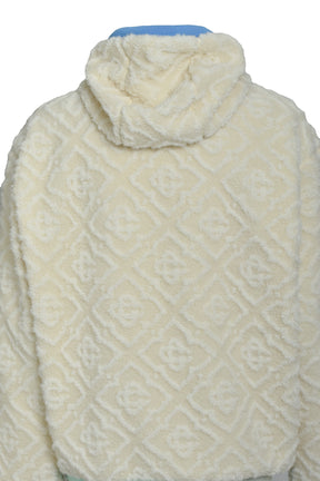 MENS MONOGRAM FLEECE JACKET / O.WHT