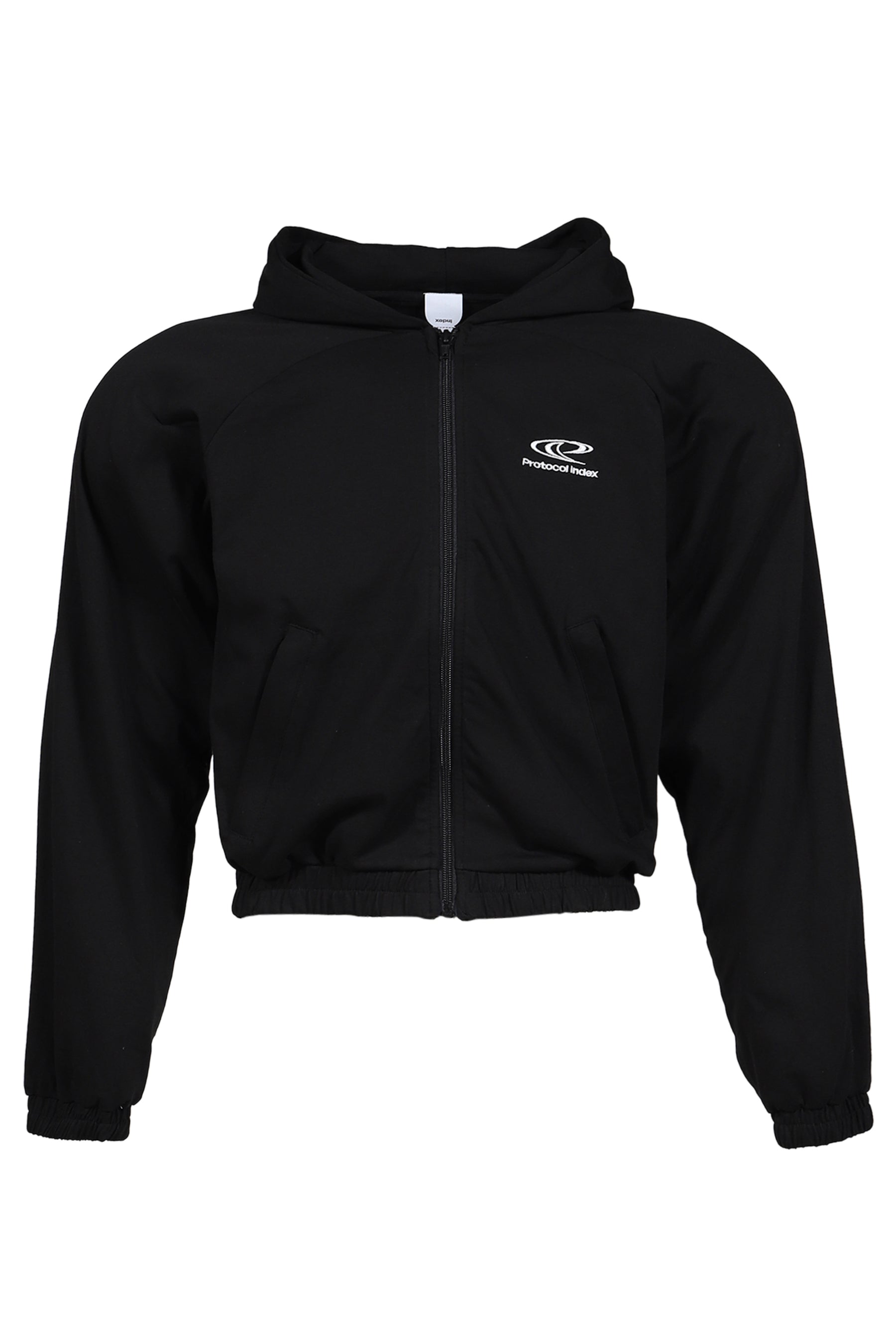ATHELEISURE COTTON ZIP HOODIE / BLK