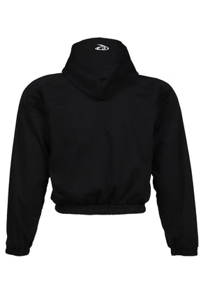 ATHELEISURE COTTON ZIP HOODIE / BLK