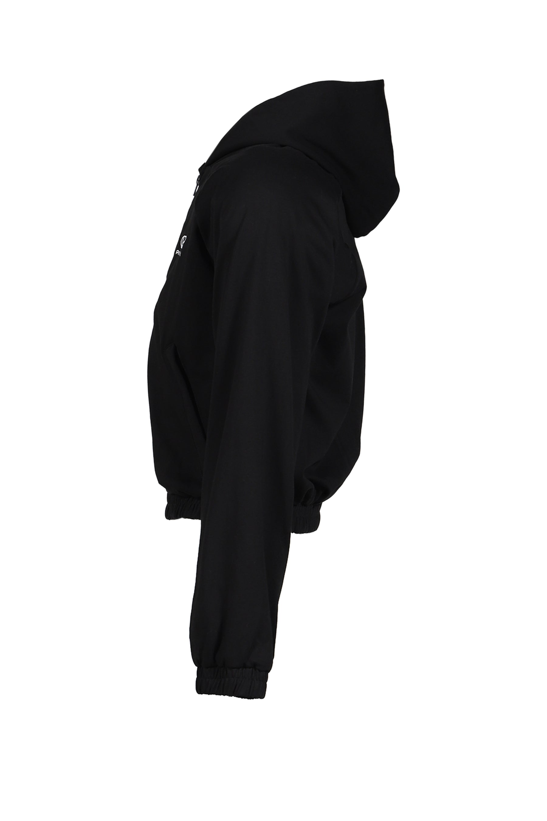 ATHELEISURE COTTON ZIP HOODIE / BLK