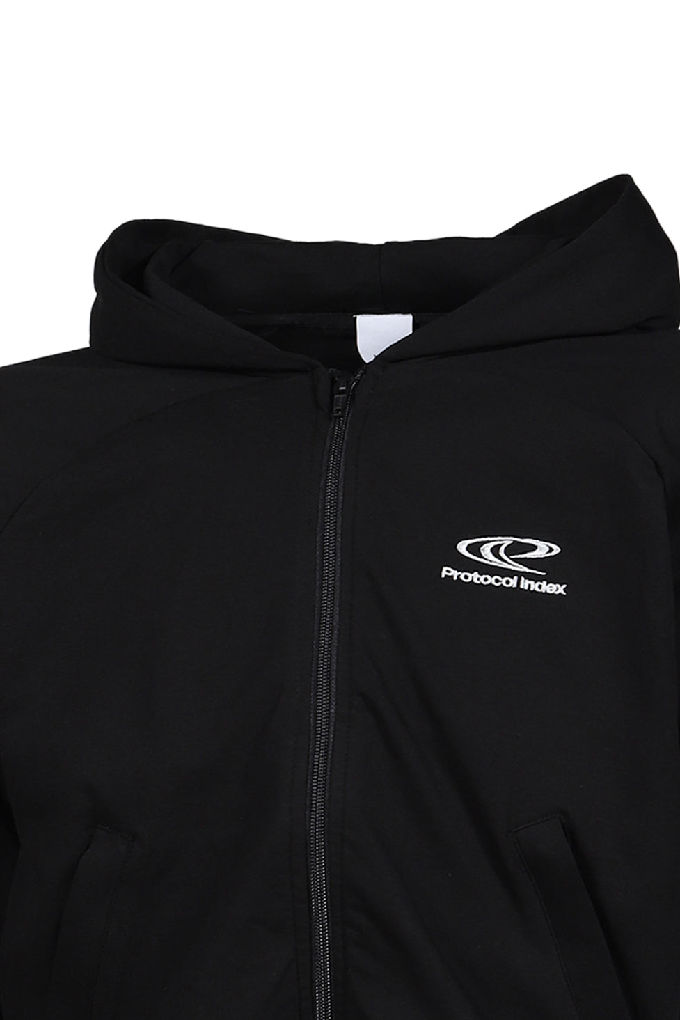 ATHELEISURE COTTON ZIP HOODIE / BLK