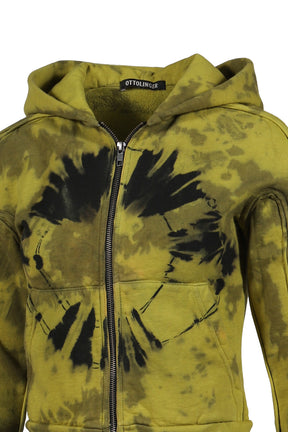 SUTURED ZIP HOODIE / TIE DYE MULTI