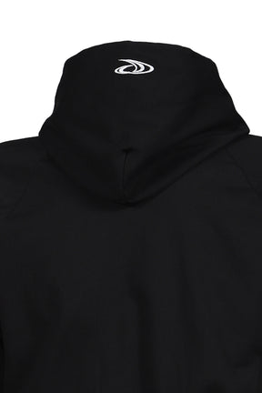 ATHELEISURE COTTON ZIP HOODIE / BLK