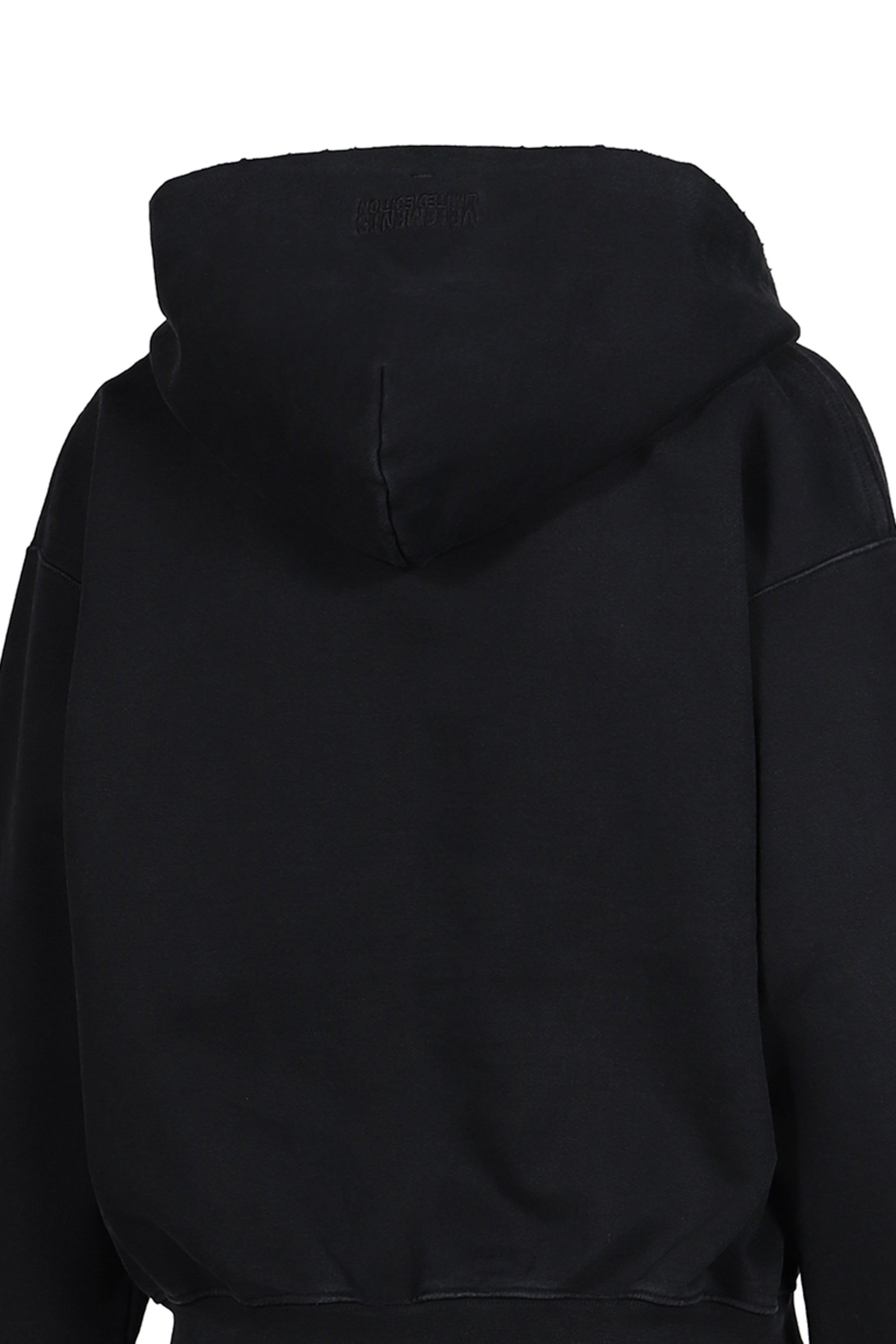 CLASSIC LOGO FITTED ZIP-UP HOODIE / BLK