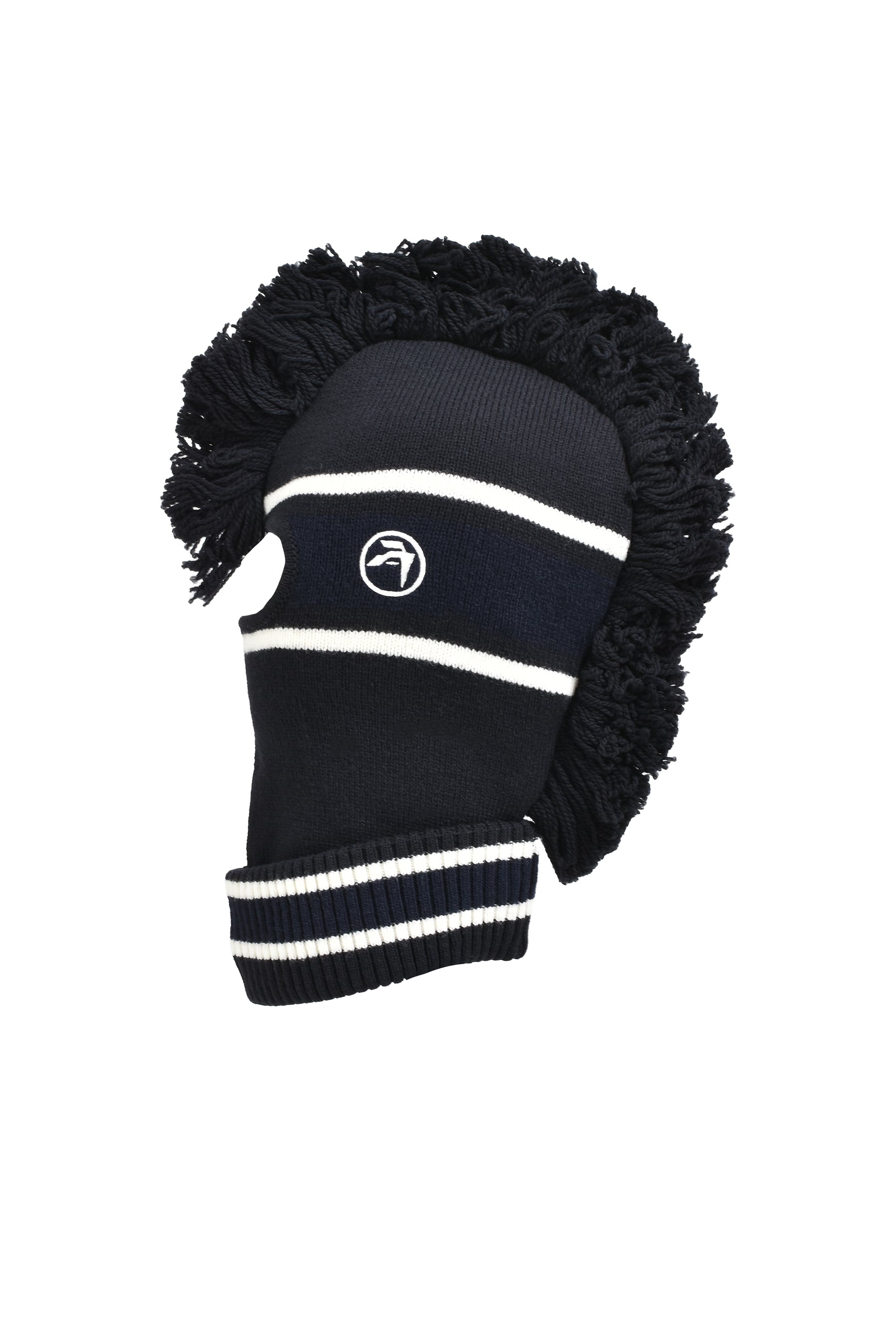 FRINGE KNIT BALACLAVA / BLK