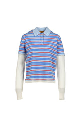 LAYERED STRIPE RUGBY / BLUE/PINK