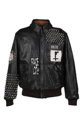 BOOTLEG FLIGHT LEATHER JACKET(BROWN CORE) / BLK