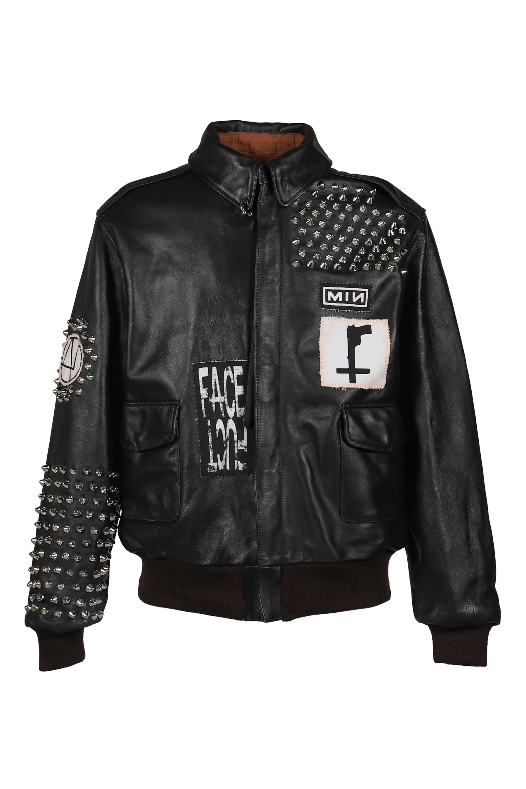 BOOTLEG FLIGHT LEATHER JACKET(BROWN CORE) / BLK