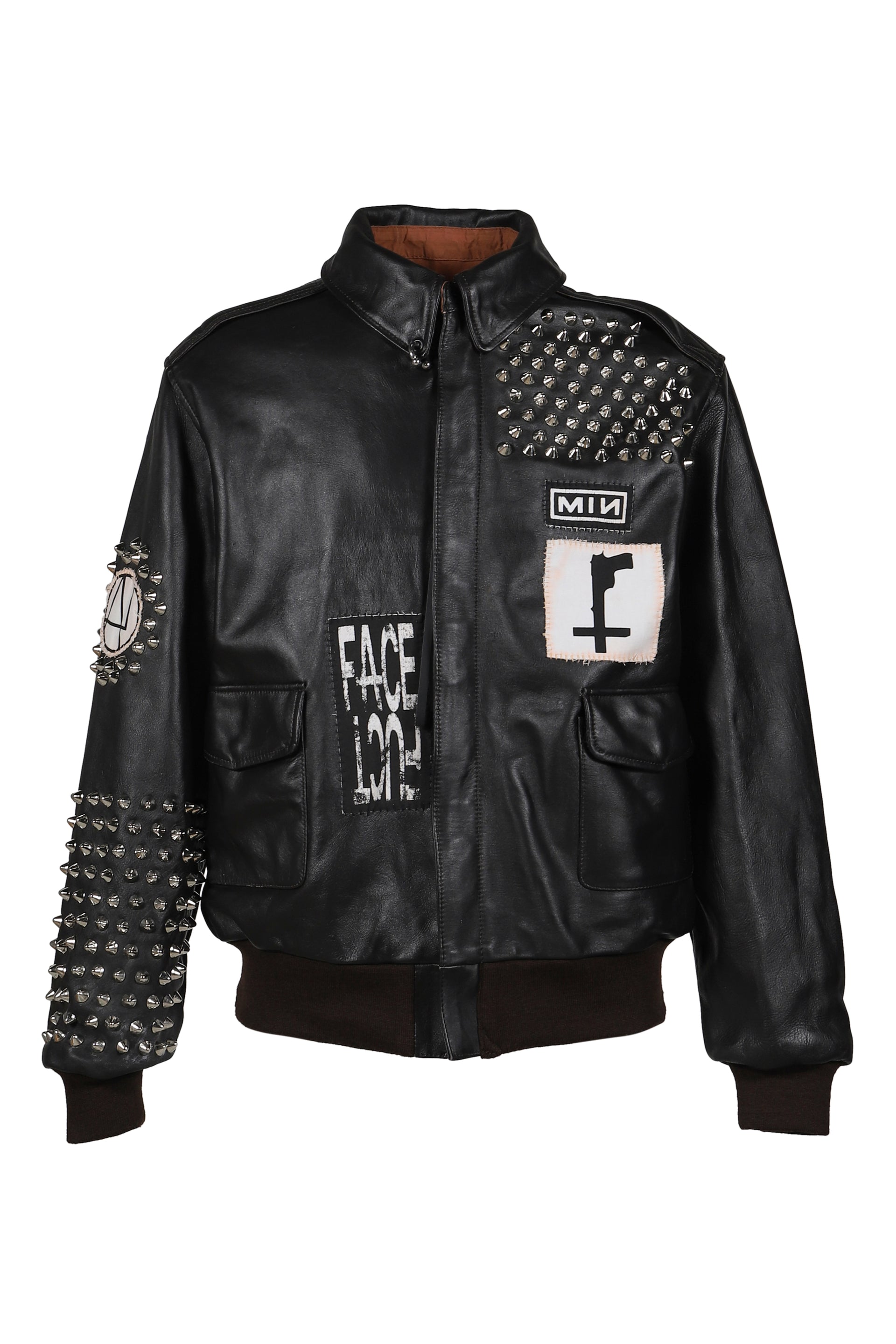 BOOTLEG FLIGHT LEATHER JACKET(BROWN CORE) / BLK