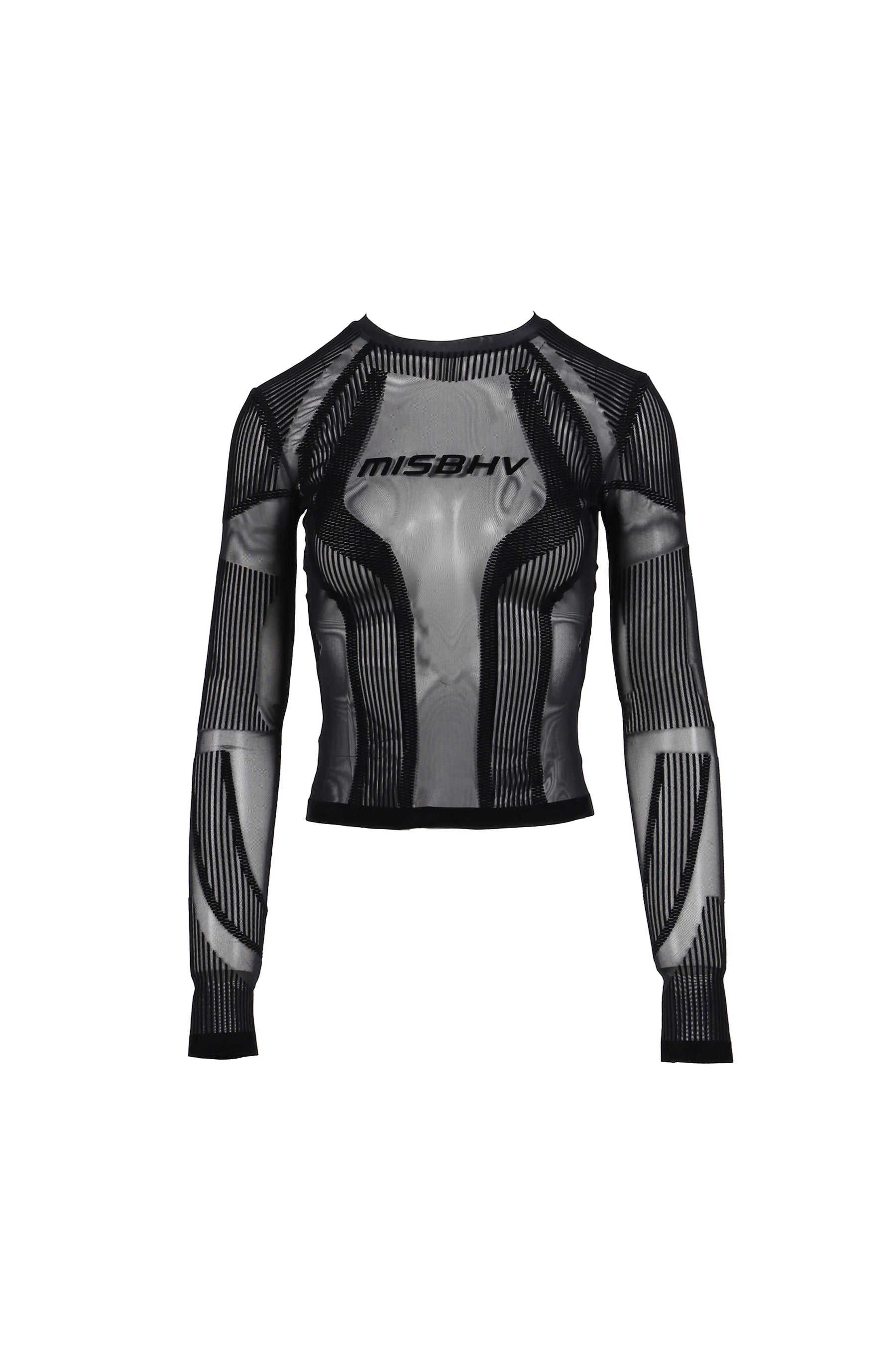 FLOCK MESH SPORT LONGSLEEVE TOP / BLK 