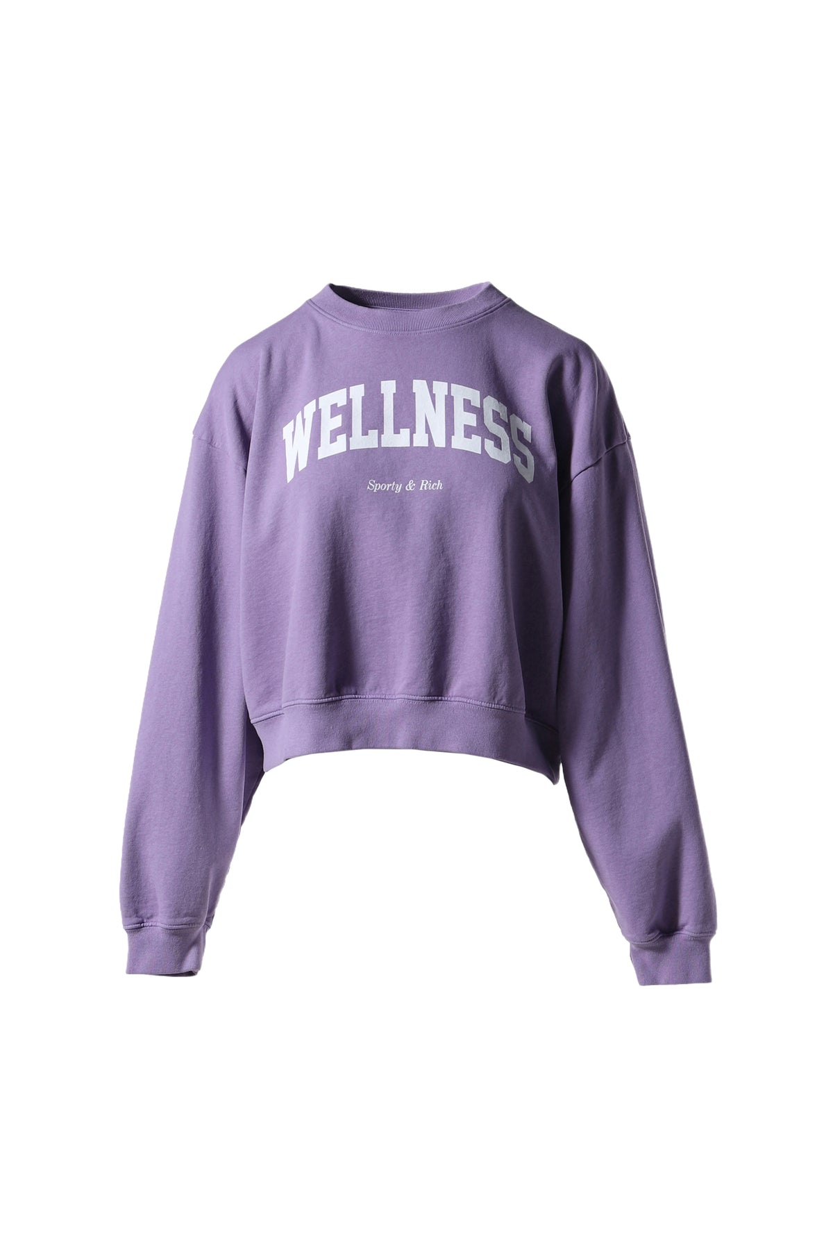 WELLNESS IVY CROPPED CREWNECK / VIOLET