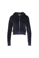 SIGNATURE LOGO KRYSTAL ZIP HOODIE / DARK NVY