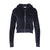 SIGNATURE LOGO KRYSTAL ZIP HOODIE / DARK NVY