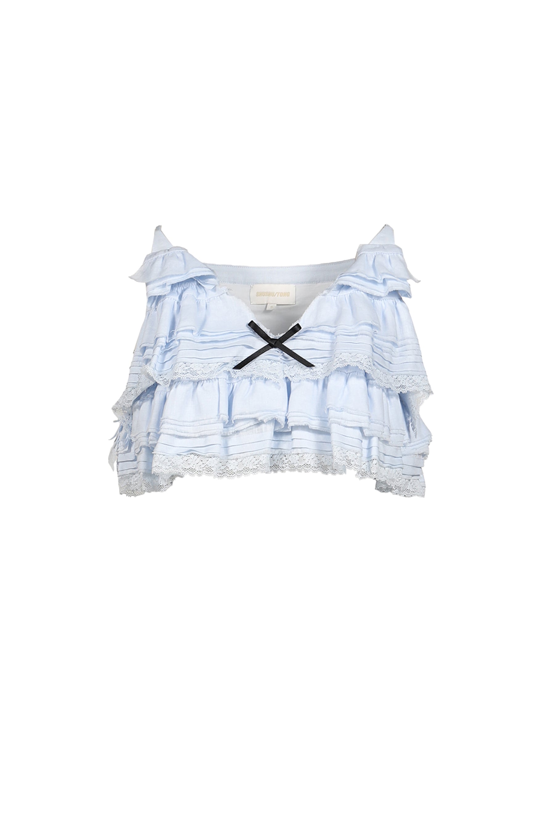 shushu/tong キャミソール SHUSHU TONG シュシュトン SS26 TIERED RUFFLE CAMI TOP / BLU