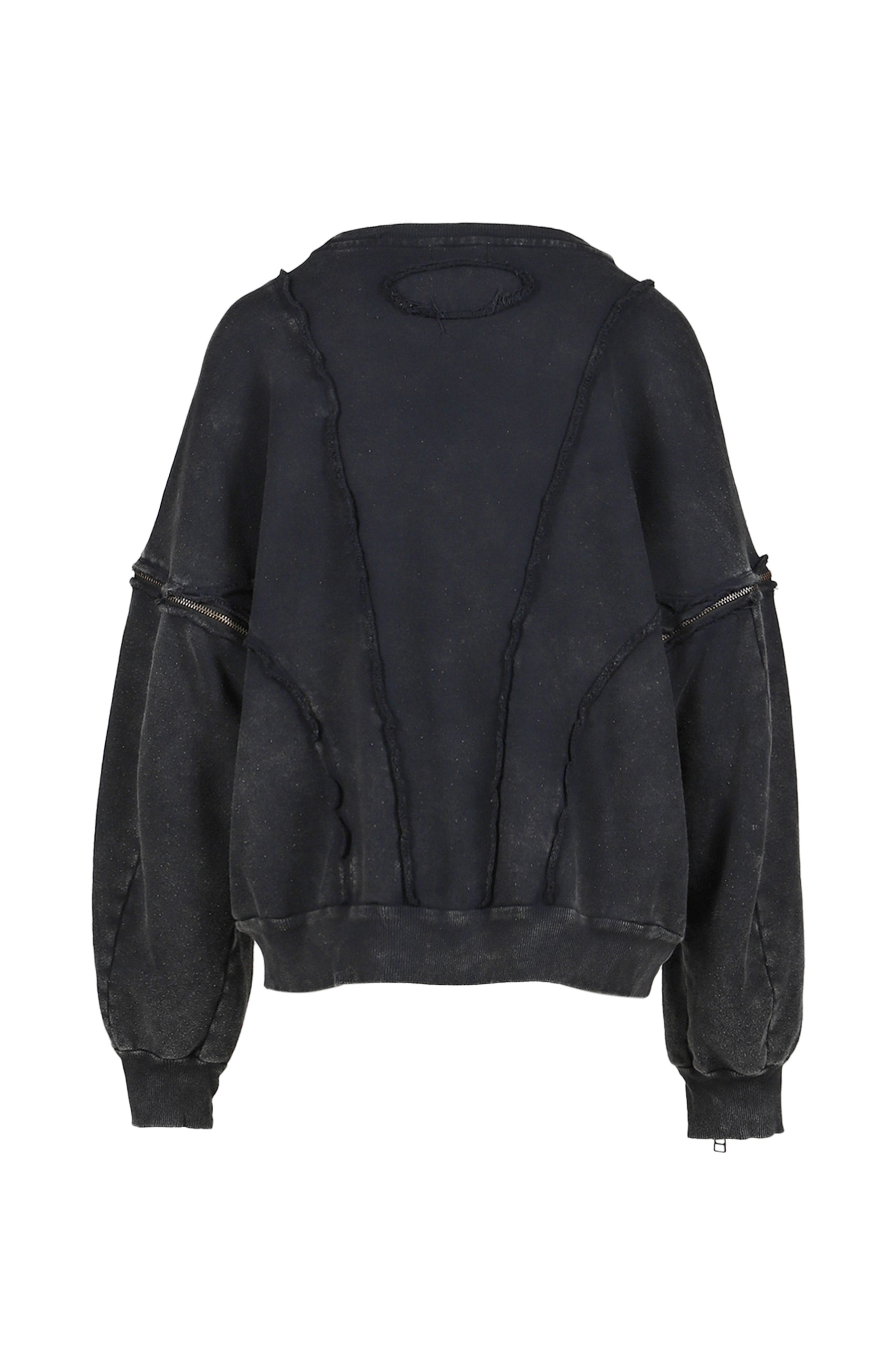 SPLIT SWEAT CREWNECK / BLK