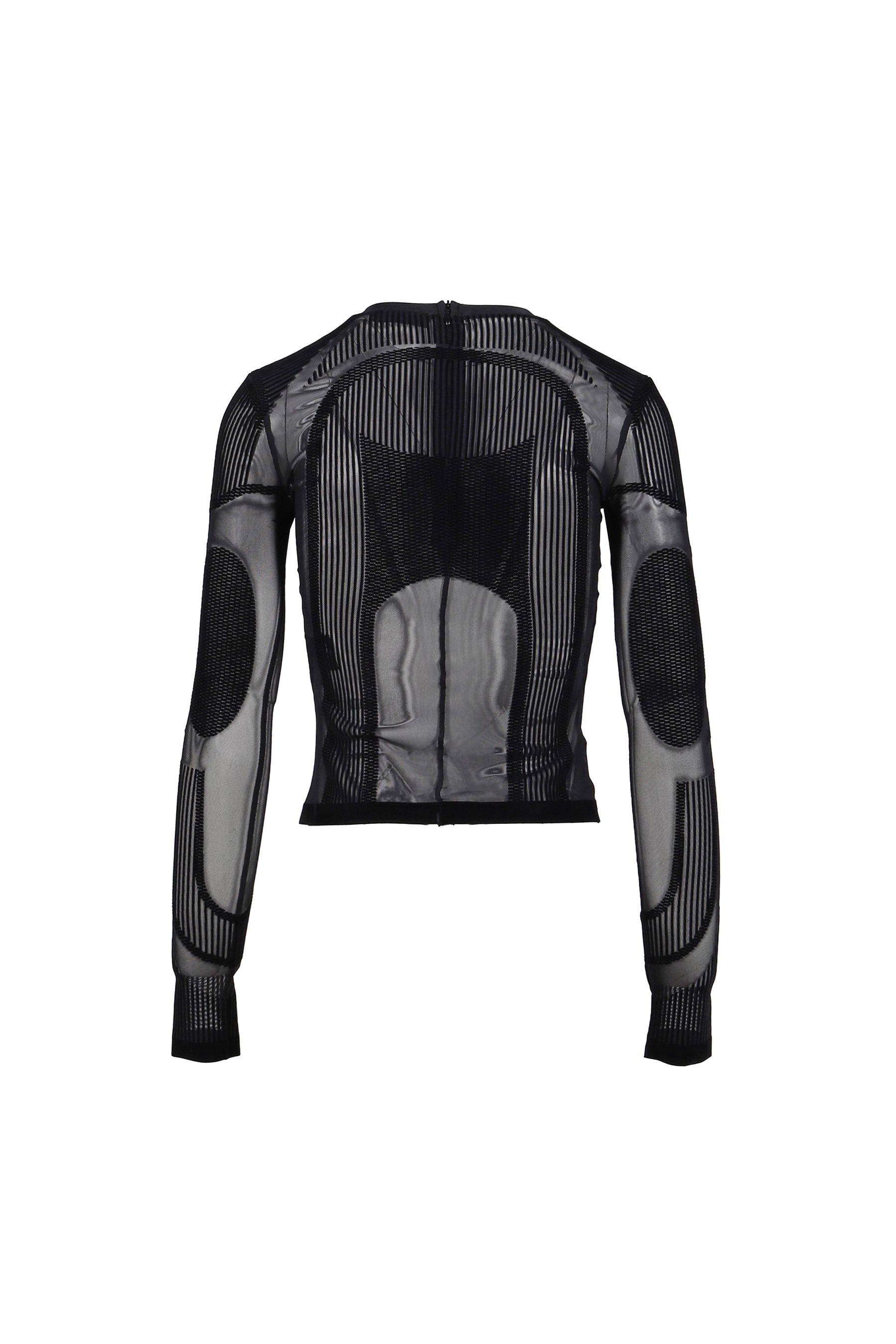 FLOCK MESH SPORT LONGSLEEVE TOP / BLK 