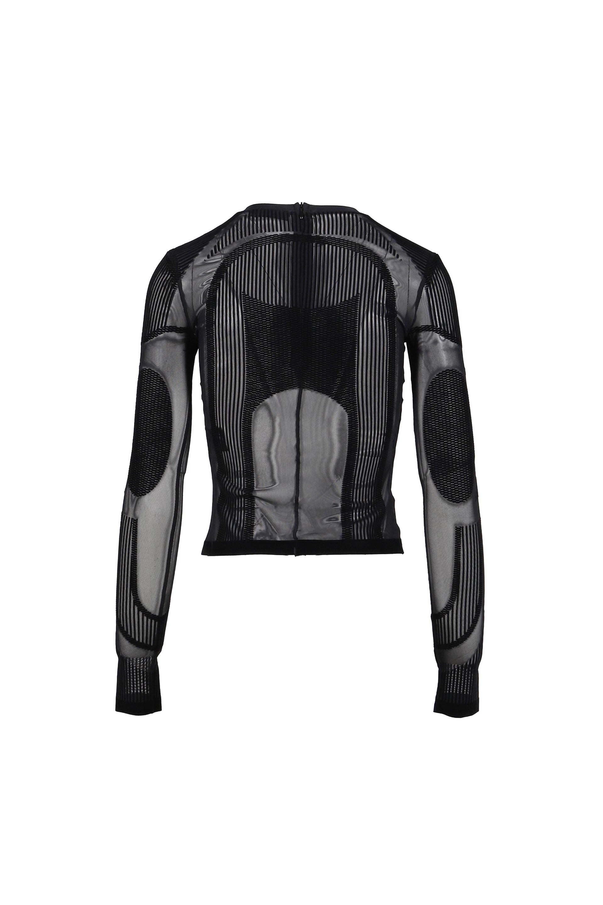 FLOCK MESH SPORT LONGSLEEVE TOP / BLK