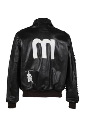 BOOTLEG FLIGHT LEATHER JACKET(BROWN CORE) / BLK