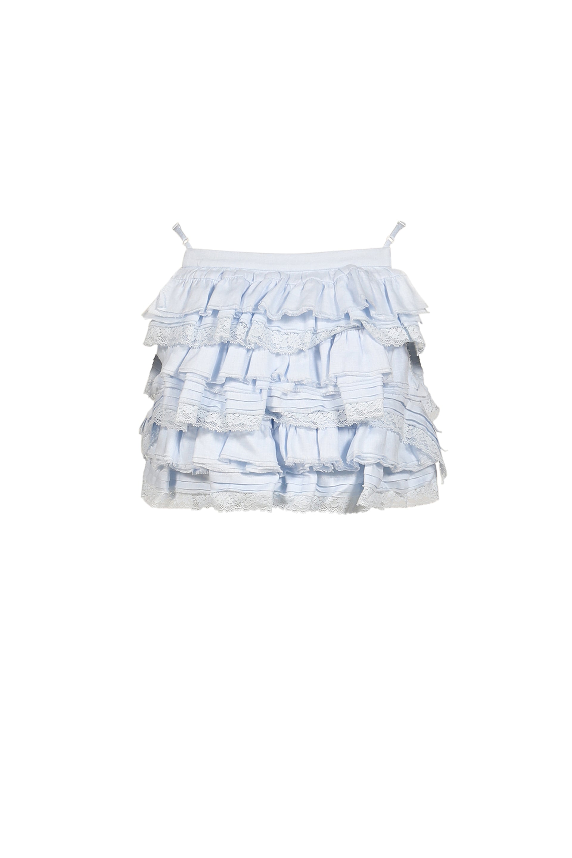TIERED RUFFLE CAMI TOP / BLU