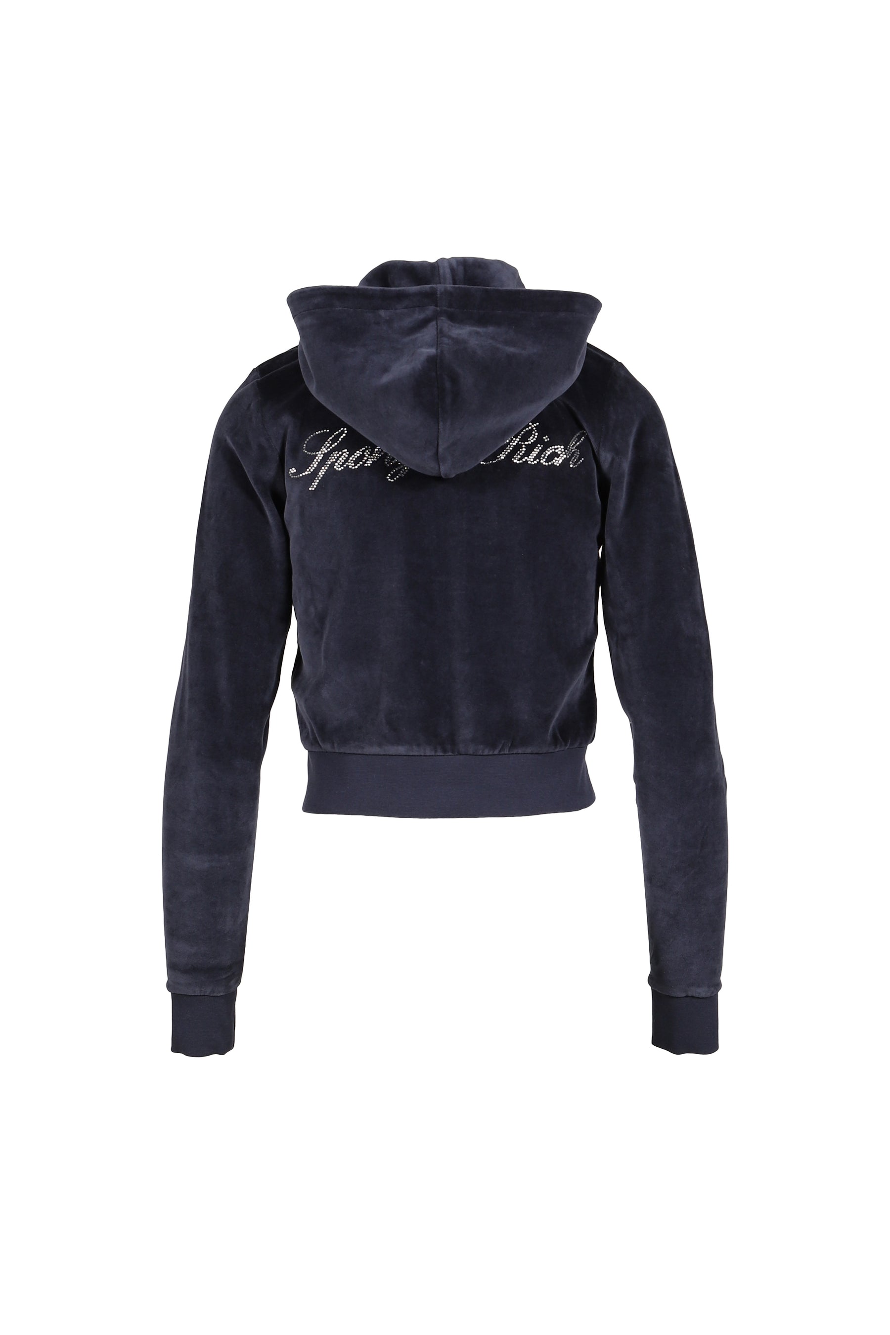 SIGNATURE LOGO KRYSTAL ZIP HOODIE / DARK NVY