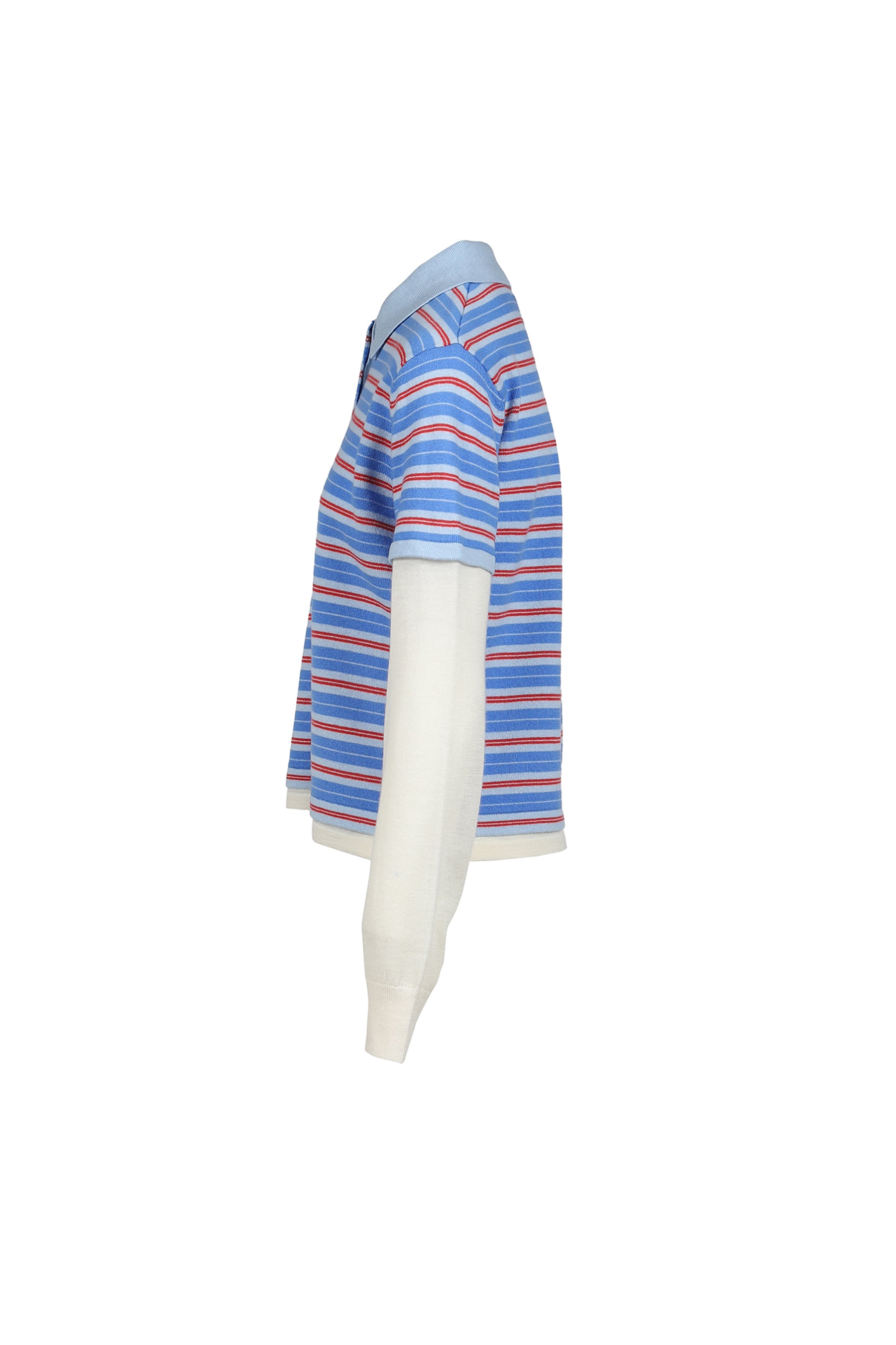 LAYERED STRIPE RUGBY / BLUE/PINK