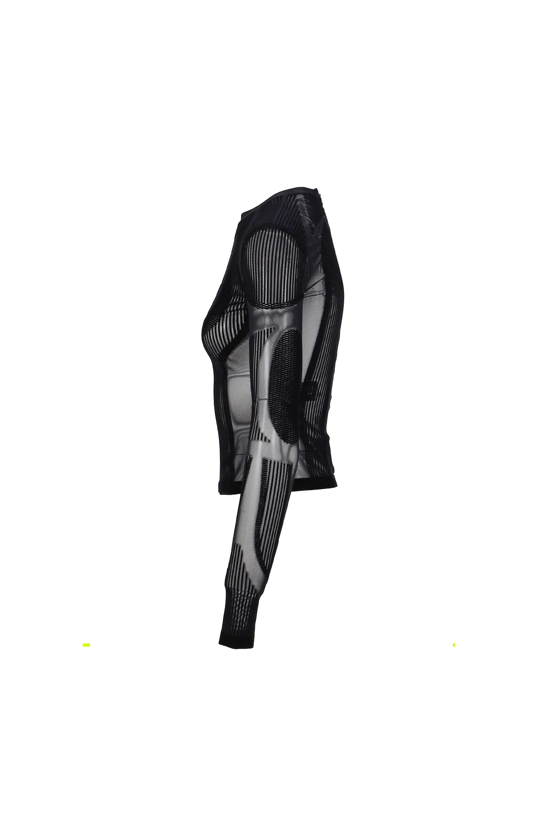 FLOCK MESH SPORT LONGSLEEVE TOP / BLK 