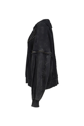 SPLIT SWEAT CREWNECK / BLK