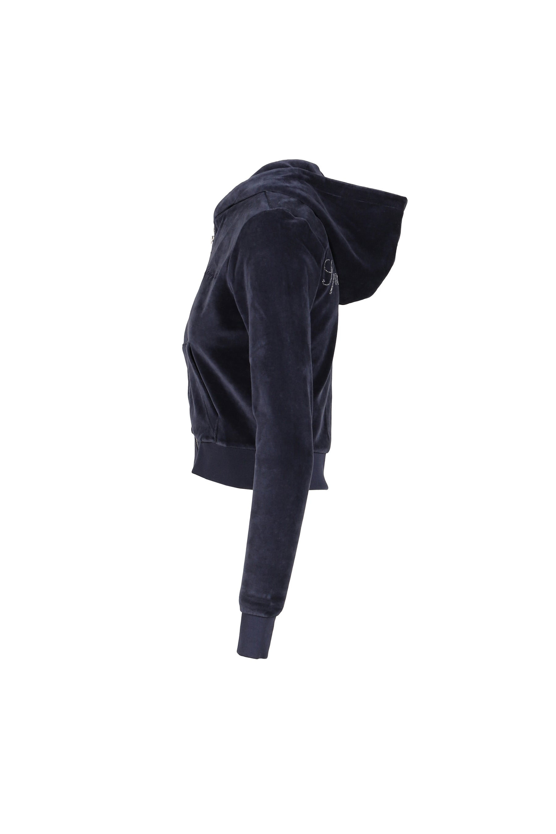 SIGNATURE LOGO KRYSTAL ZIP HOODIE / DARK NVY