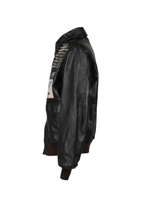 BOOTLEG FLIGHT LEATHER JACKET(BROWN CORE) / BLK