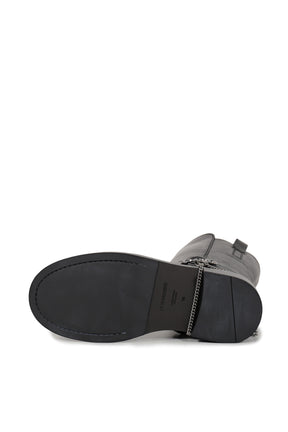 EDEED RIDING BOOTS WITH BELT AND CHAINS / BLK