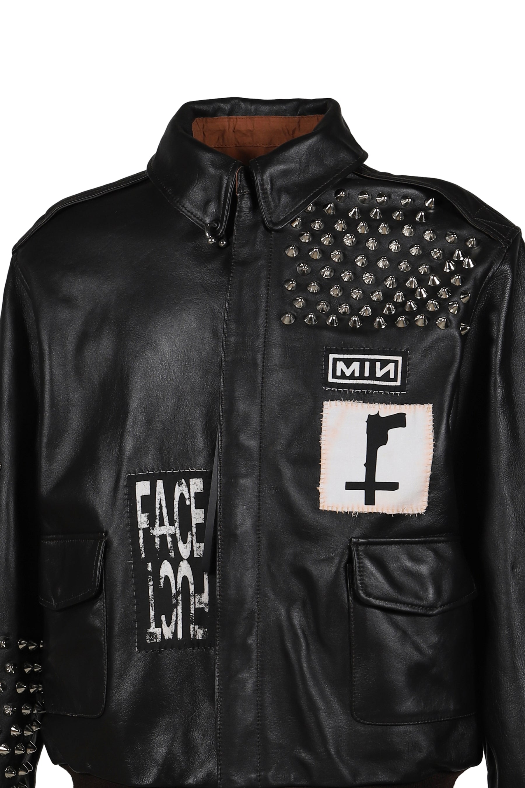 BOOTLEG FLIGHT LEATHER JACKET(BROWN CORE) / BLK