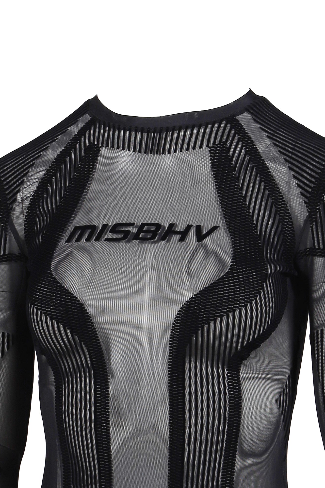 FLOCK MESH SPORT LONGSLEEVE TOP / BLK 