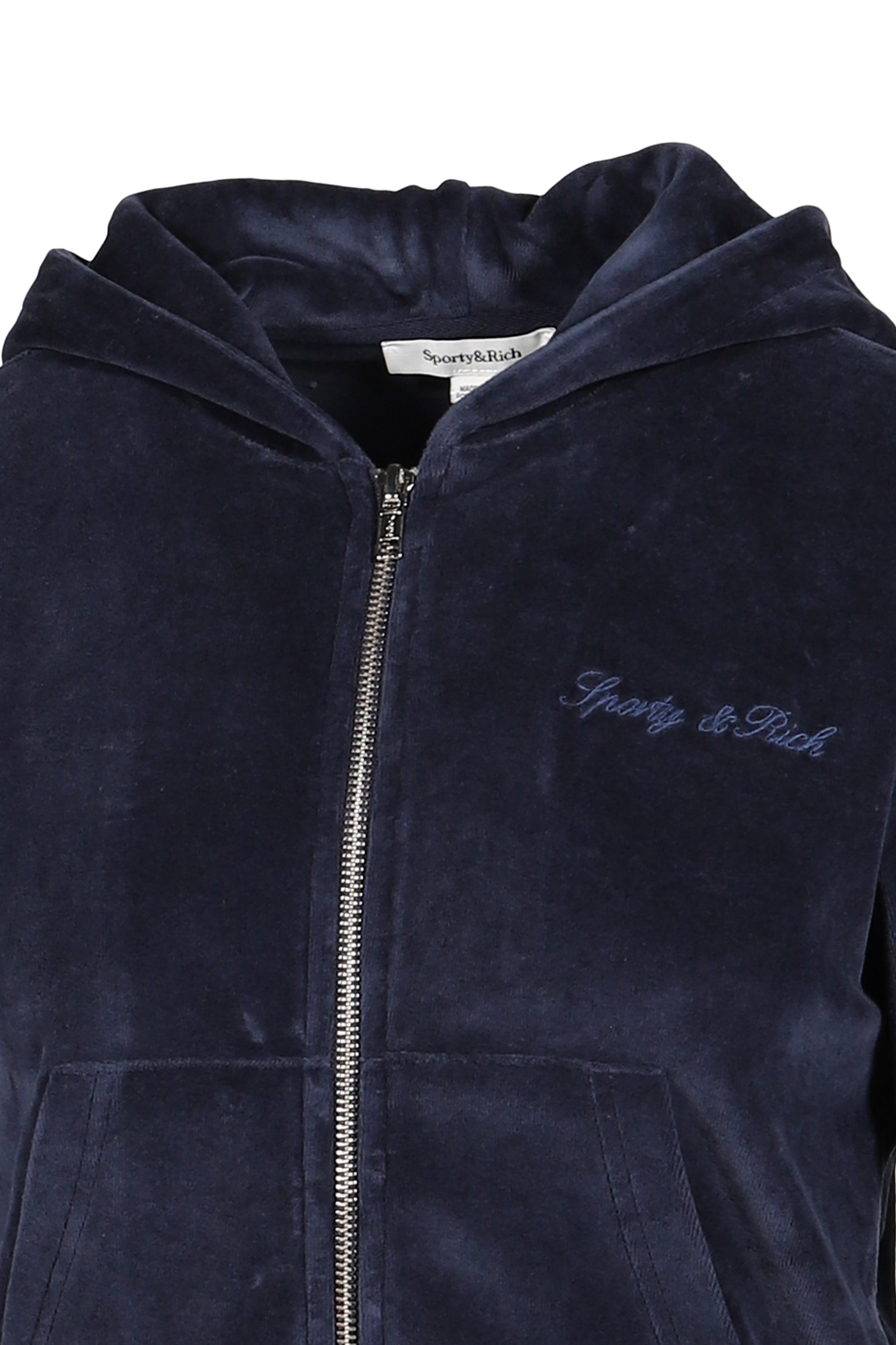 SIGNATURE LOGO KRYSTAL ZIP HOODIE / DARK NVY