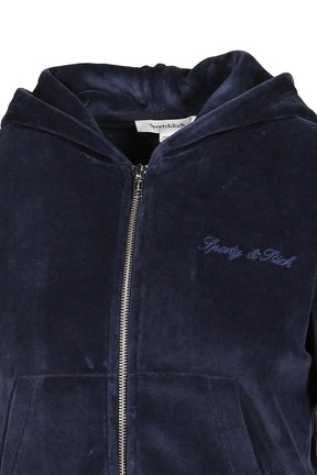 SIGNATURE LOGO KRYSTAL ZIP HOODIE / DARK NVY