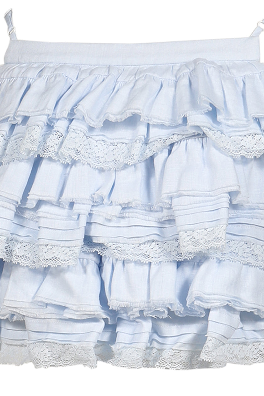 SHUSHU TONG シュシュトン SS26 TIERED RUFFLE CAMI TOP / BLU