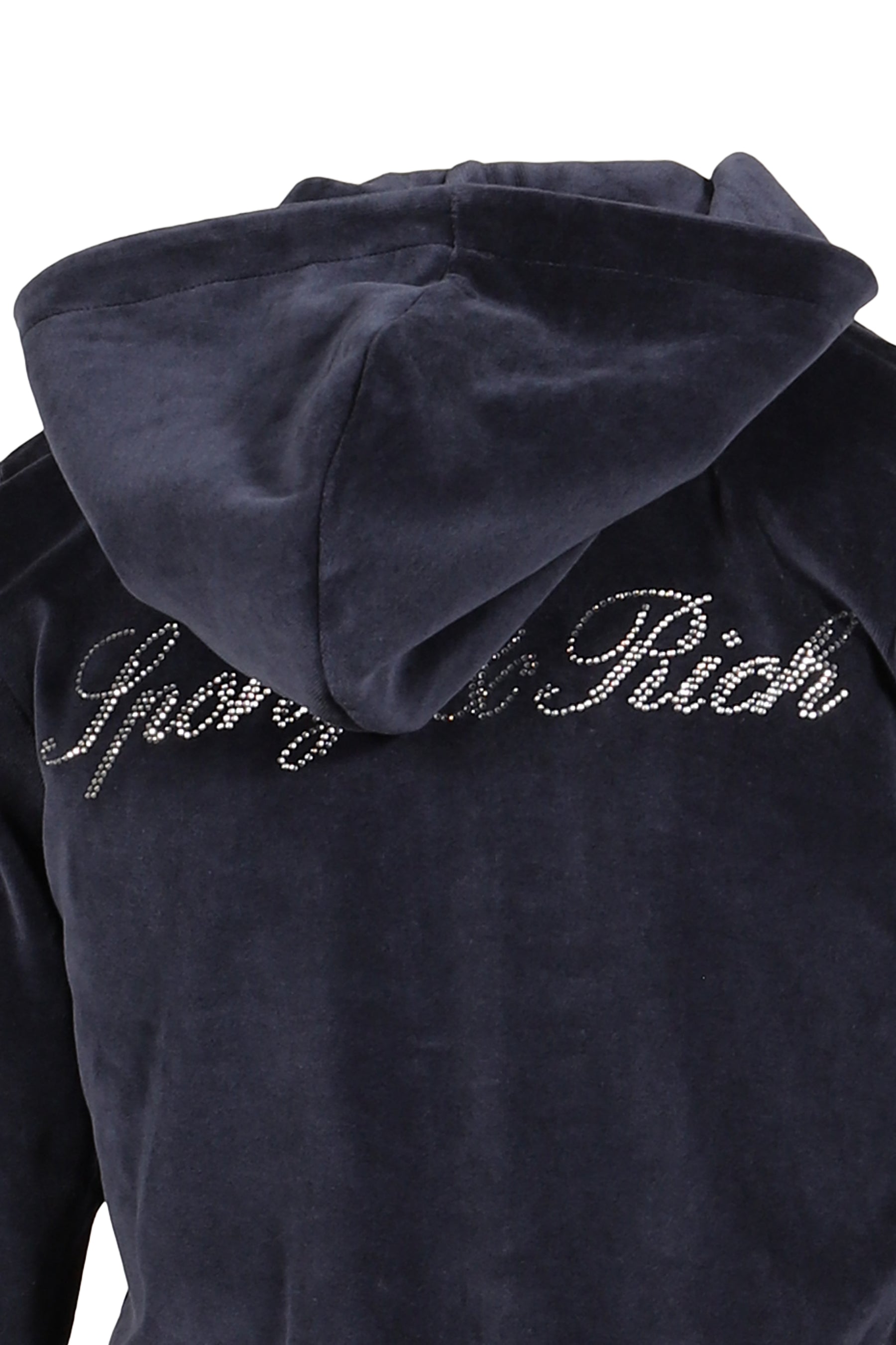 SIGNATURE LOGO KRYSTAL ZIP HOODIE / DARK NVY