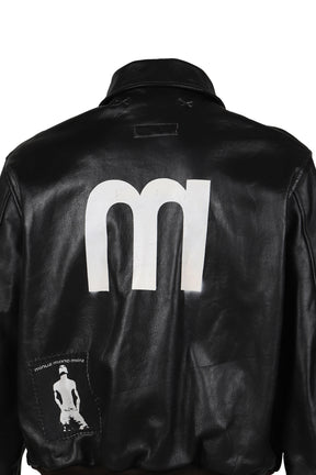 BOOTLEG FLIGHT LEATHER JACKET(BROWN CORE) / BLK