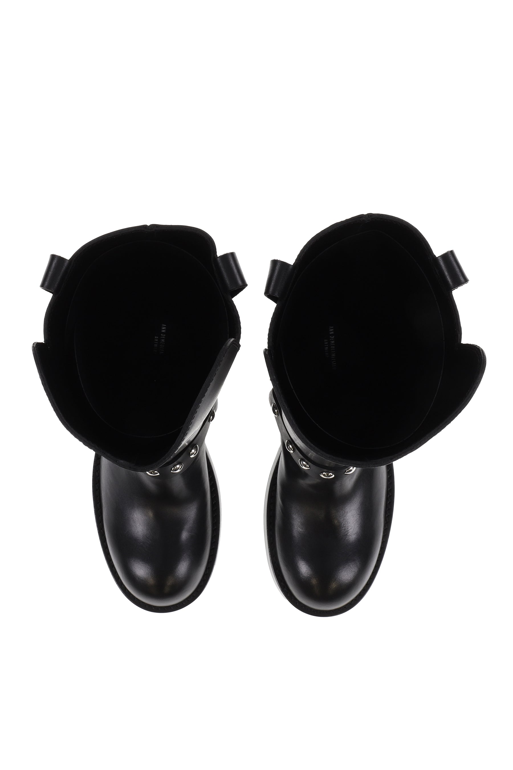 EDEED RIDING BOOTS WITH BELT AND CHAINS / BLK