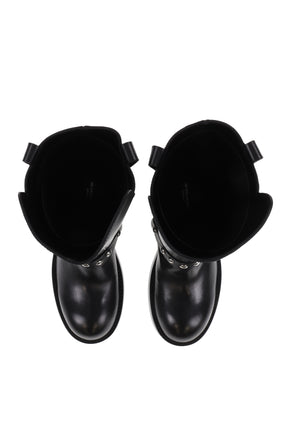 EDEED RIDING BOOTS WITH BELT AND CHAINS / BLK